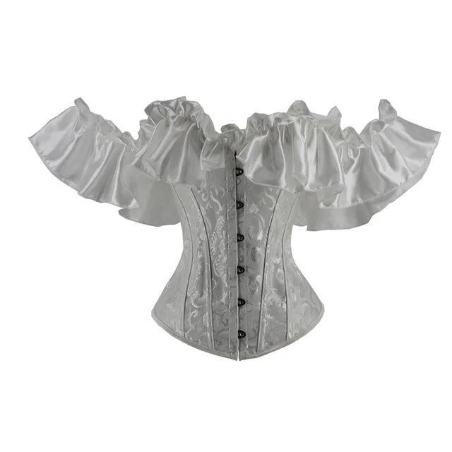 Jacquard Ribbon Satin Lace Court Lady White - Shop at LoveMi