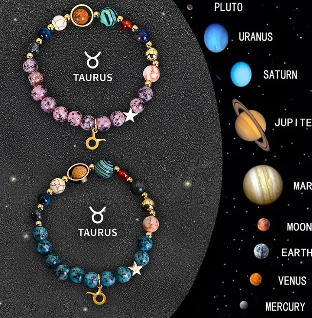 Twelve Zodiac Sign Beaded Bracelet Set 04Style - Shop at LoveMi