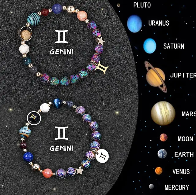 Twelve Zodiac Sign Beaded Bracelet 8 Style - Shop at LoveMi