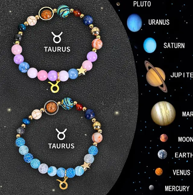 Twelve Zodiac Sign Beaded Bracelet Set 4 Style - Shop at LoveMi