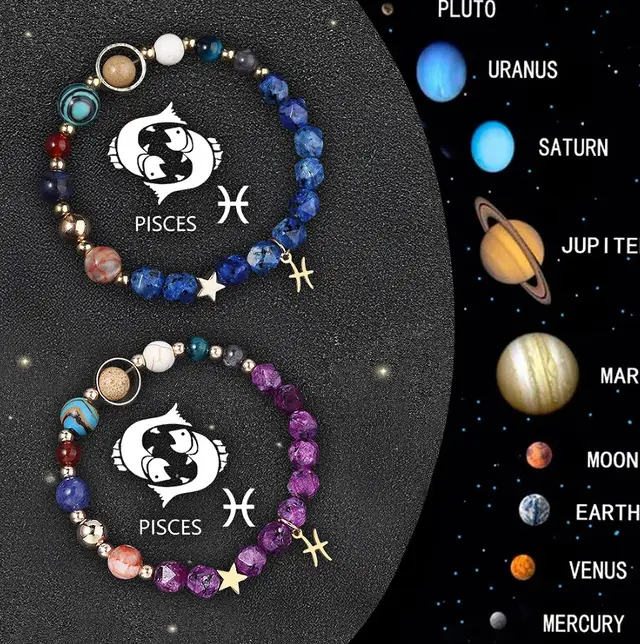 Twelve Zodiac Sign Beaded Bracelet Set 2 Style - Shop at LoveMi