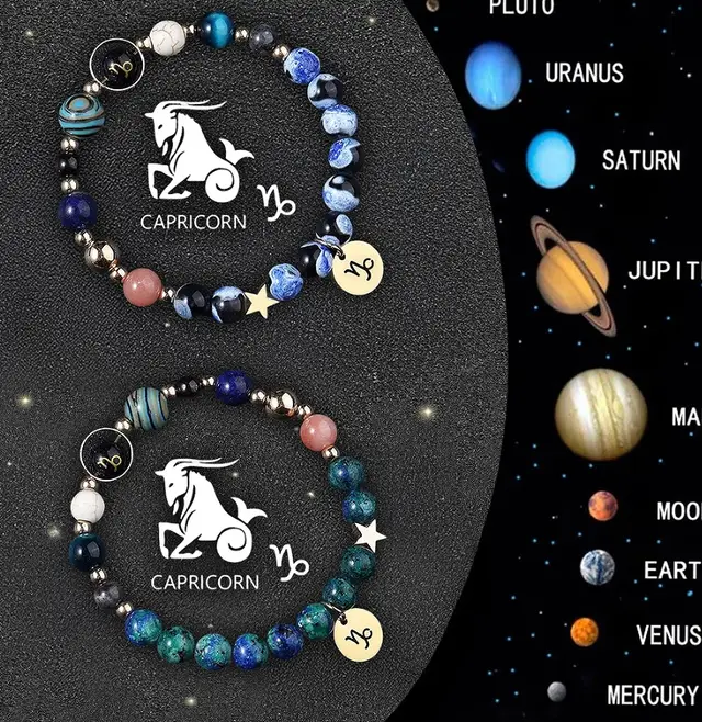 Twelve Zodiac Sign Beaded Bracelet Set 7 Style - Shop at LoveMi