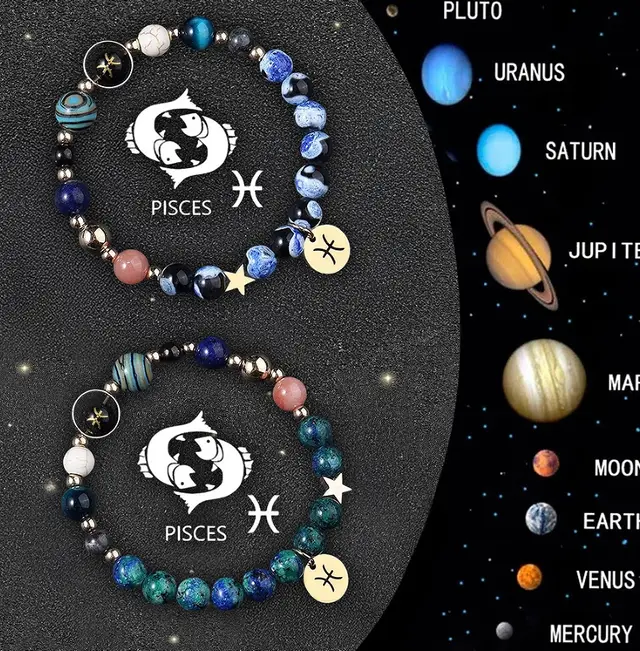 Twelve Zodiac Sign Beaded Bracelet Set 9 Style - Shop at LoveMi
