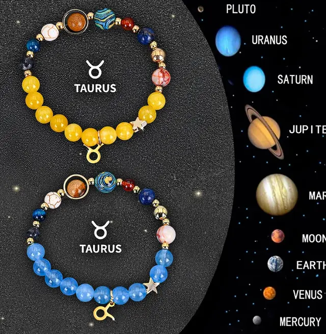 Twelve Zodiac Sign Beaded Bracelet Set 3 Style - Shop at LoveMi