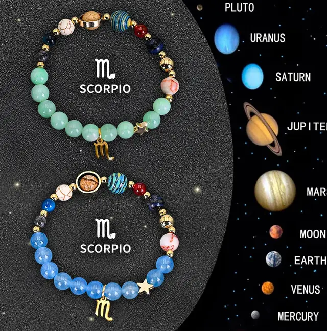 Twelve Zodiac Sign Beaded Bracelet Set 12 Style - Shop at LoveMi