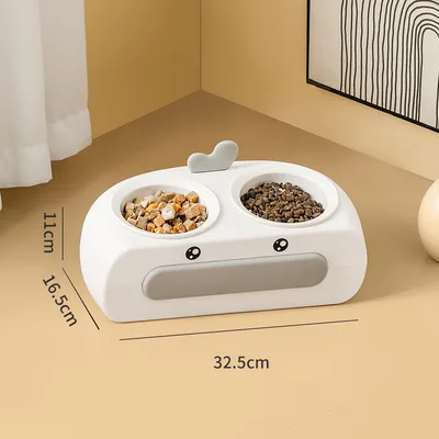 Leak proof Food Grade Plastic Bowl Mouth Wet proof Neck Protection Drinking Water Feeding Integrated Cat Bowl Ceramic Bowl - Shop at LoveMi