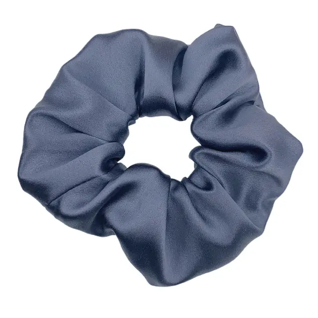 Silk Hair Ring Large Intestine Hair Ring 6CM Hair Rope Dark Gray - Shop at LoveMi