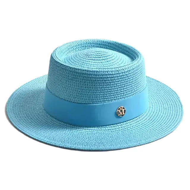 Foldable Beach Seaside Vacation Sun Hat Blue - Shop at LoveMi