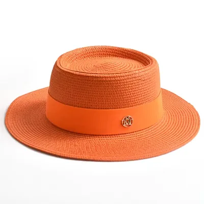 Foldable Beach Seaside Vacation Sun Hat Orange - Shop at LoveMi