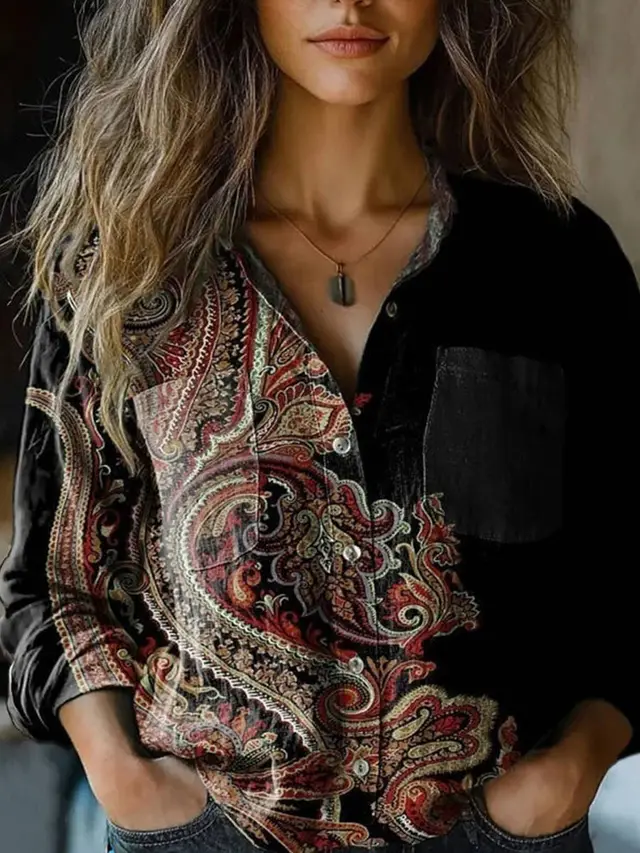 3D Digital Printing Women's Long sleeved Blouse Sx1458 - Shop at LoveMi