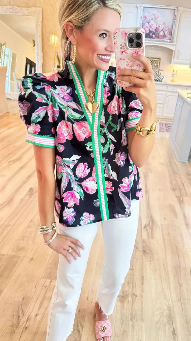 European And American Leisure Fashion Leopard Print Contrast Color Ruffled Short Sleeves 3 Pictures - Shop at LoveMi