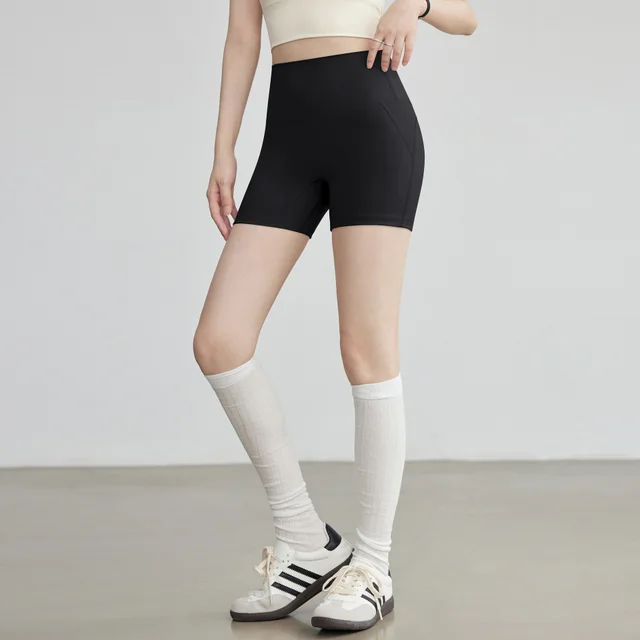 Yoga Shorts For Women High Top Sports Cycling Pants Black - Shop at LoveMi