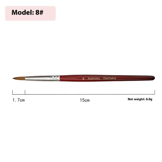 Nail Art Crystal Pen With A Round Tip Made Of Rosewood No 8 - Shop at LoveMi