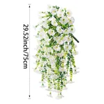 Simulation Morning Glory Outdoor Artificial Plant Flower Vine - White
