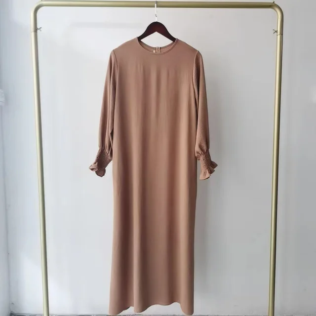 Simple Solid Color Fashion Women's Dress Khaki - Shop at LoveMi