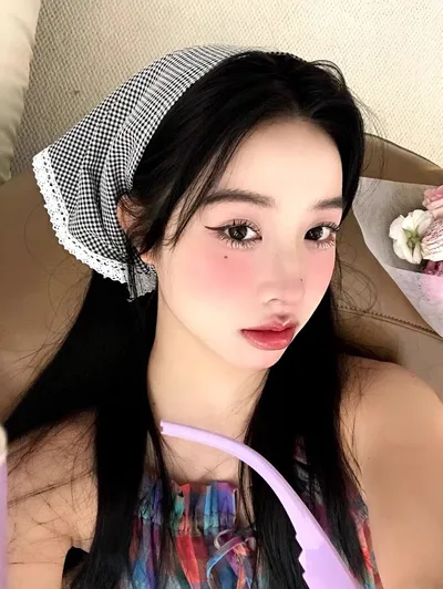 Female Sweet Dopamine Lace Hair Band Headcloth A289 Black Lace Trim - Shop at LoveMi