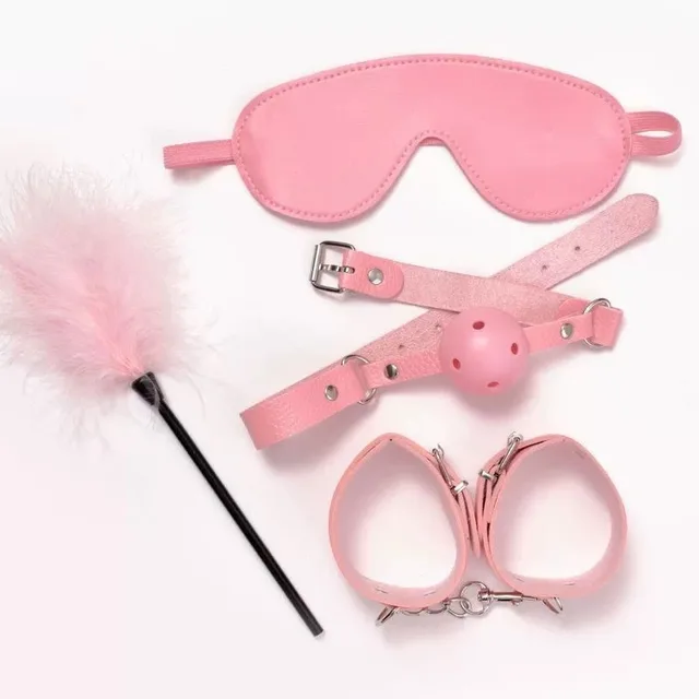 Set Of Equipment And Supplies Mouth Ball Feather Stick Pink - Shop at LoveMi