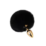 Black Tail Golden Butt Plug
