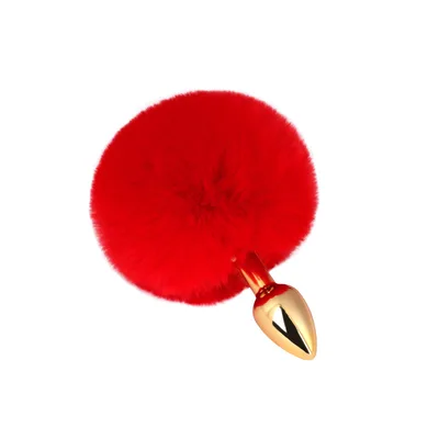 Fashion Personality Plush Tail Female Appliance Red Tail Golden Butt Plug - Shop at LoveMi