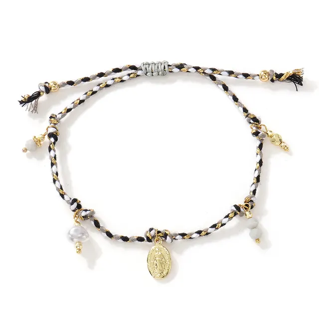 Ethnic Style Colorful Carrying Strap Tag Woven Bracelet For Women Jsb24103102C - Shop at LoveMi