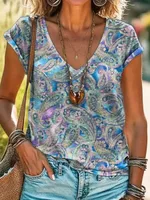 Women's Fashion Printed Short-sleeved T-shirt - Color3