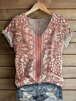 Women's Fashion Printed Short-sleeved T-shirt - Color6