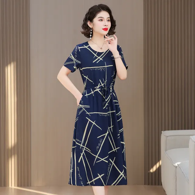 Fashion Cotton Silk Elegant Floral Small Slim Dress No 7 Color - Shop at LoveMi