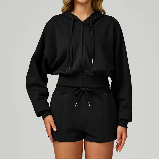 Running Fitness Sports Hooded Casual Loose All matching Hoodie Advanced Black - Shop at LoveMi