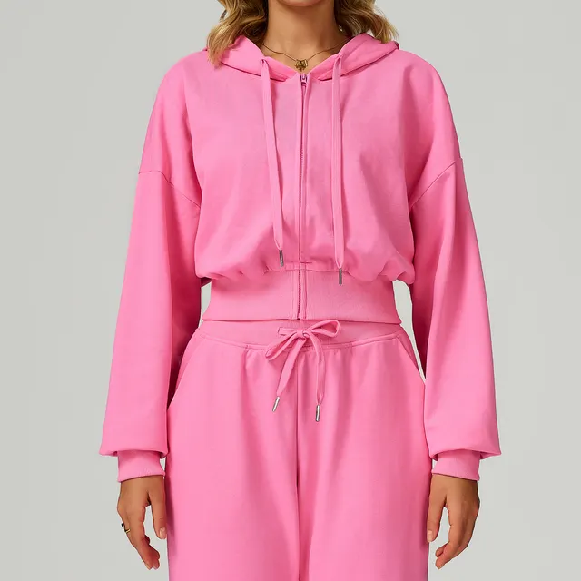 Running Fitness Sports Hooded Casual Loose All matching Hoodie Rose Pink - Shop at LoveMi