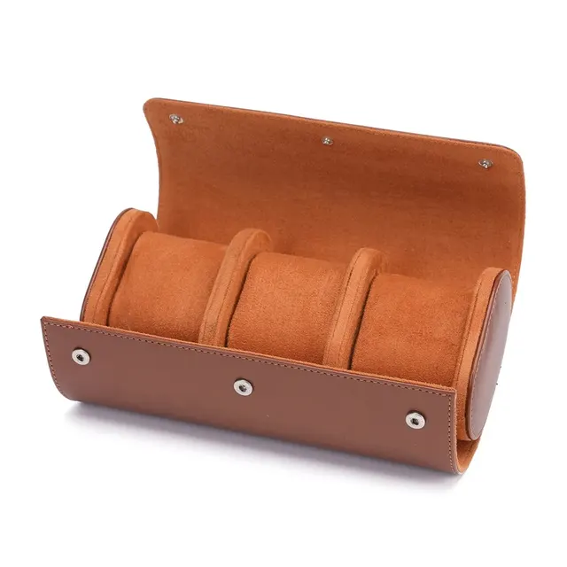 Brown Black Portable Watch Storage Box Brown 3Position - Shop at LoveMi