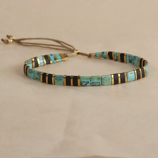 European And American Fashion Pull Beads Beaded Bracelet Black - Shop at LoveMi