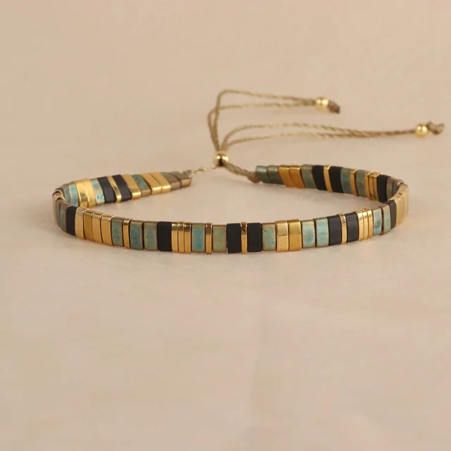 European And American Fashion Pull Beads Beaded Bracelet Retro Green - Shop at LoveMi