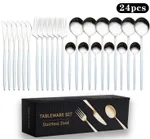 White Silver 24Pcs