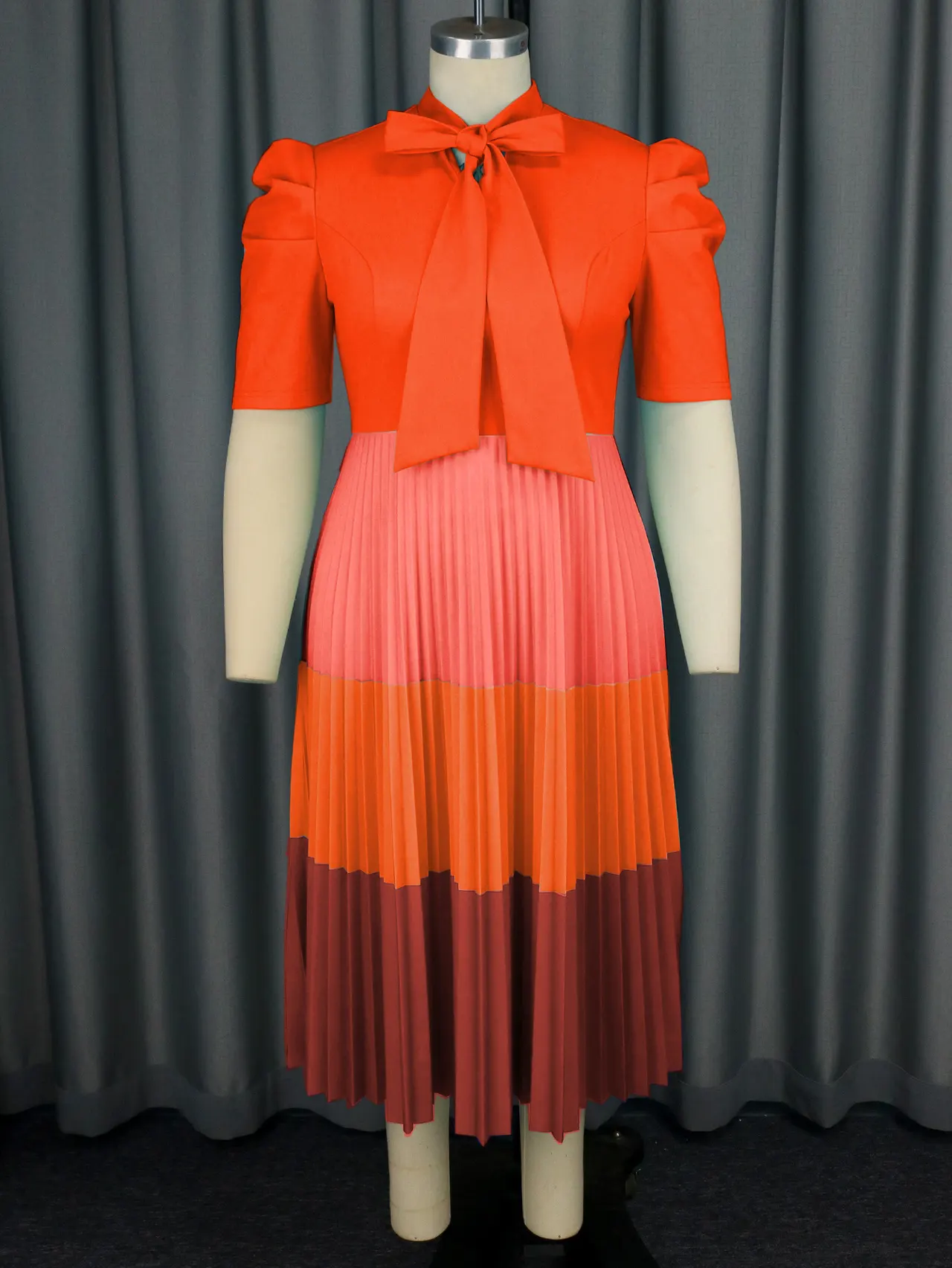 Plus Size Comfort Slimming High-waisted Skirt - Orange