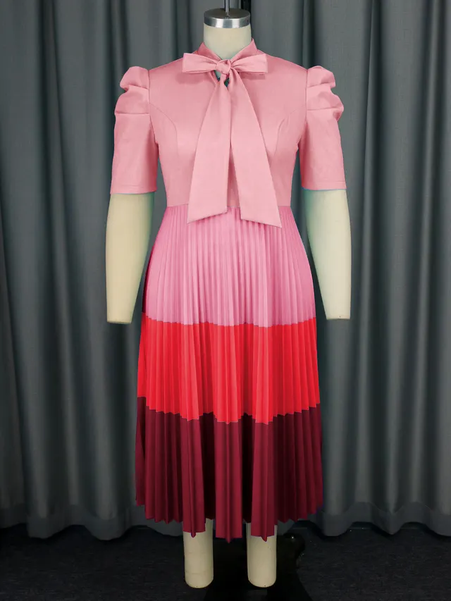 Plus Size Comfort Slimming High waisted Skirt Pink - Shop at LoveMi