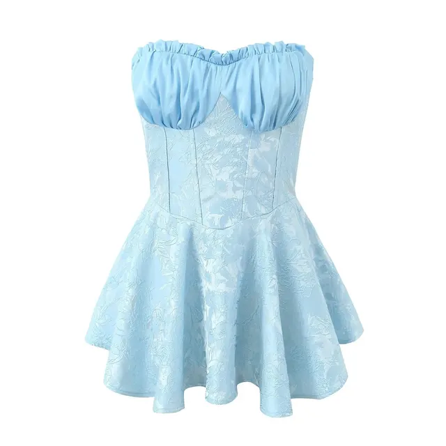 New French Sexy Lace Dress Women Sky Blue - Shop at LoveMi