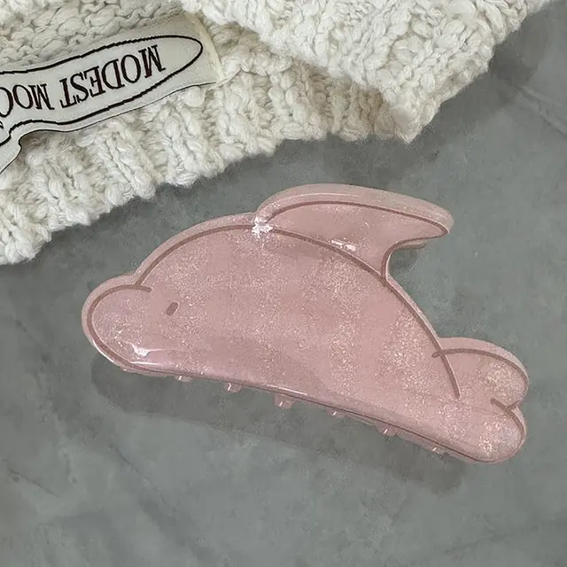 Women's Fashion Dolphin Grabber Clip Headdress Pink - Shop at LoveMi