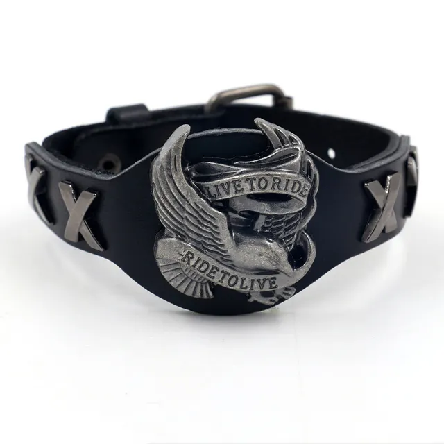 Alloy Eagle Watch buttom Bracelet Bracelet Black - Shop at LoveMi