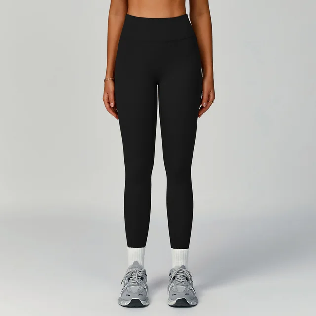 Eco friendly Recycled High Waist Tights Outdoor Running Yoga Pants Advanced Black - Shop at LoveMi