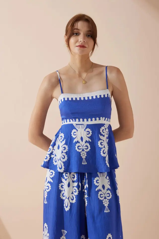 Temperament Slim Fit Backless Slip Dress Set Blue - Shop at LoveMi