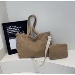 Simple Fashion One-shoulder Portable Canvas Bag - Khaki
