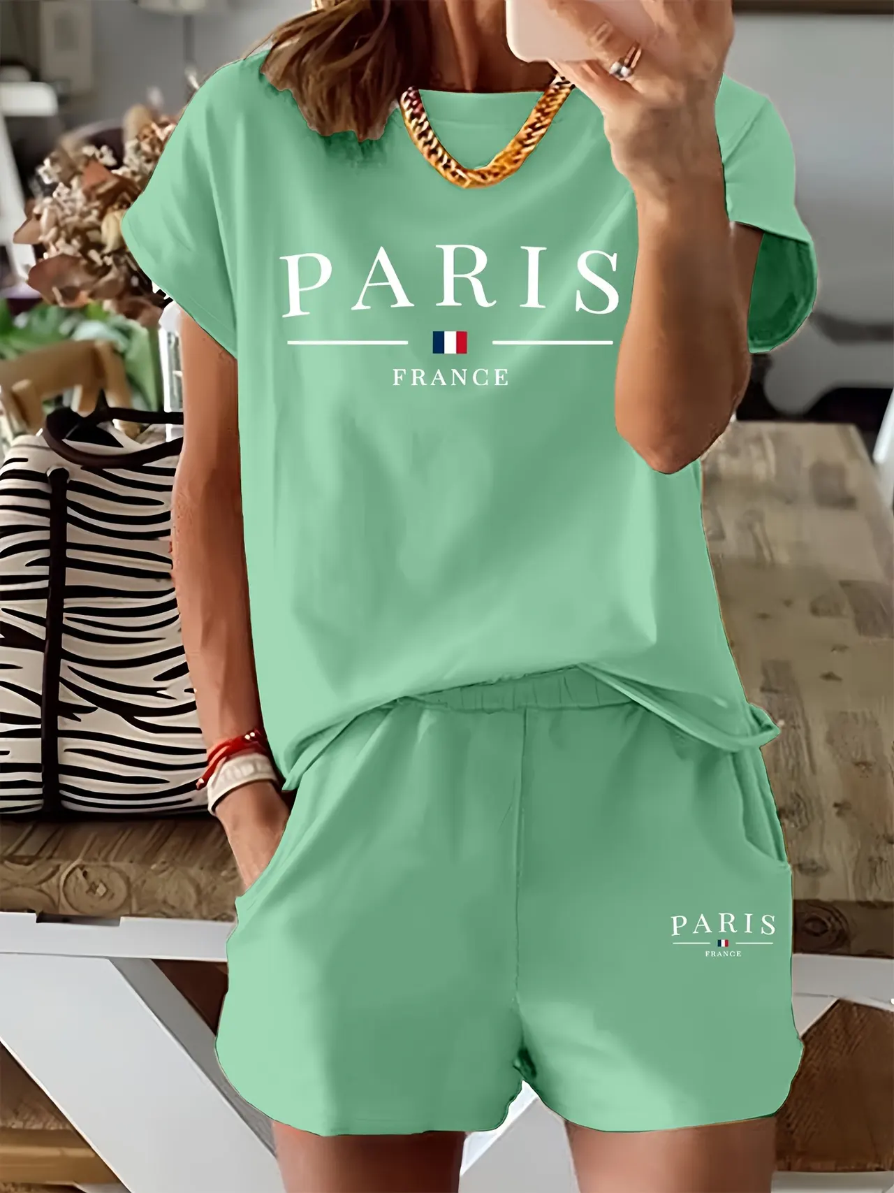 Fashion Comfort Printing Slimming Shorts Summer Casual Women's Clothing - Tz1083 6 Color
