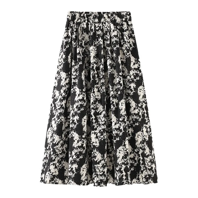 Women's Western Style Slimming Tie dyed Skirt Black - Shop at LoveMi