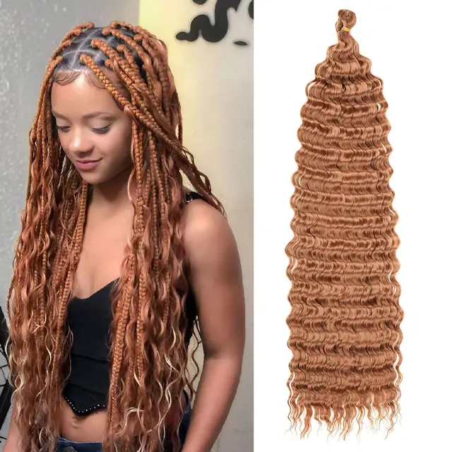 African Chemical Fiber Crochet Long Curly Wig Color30 - Shop at LoveMi