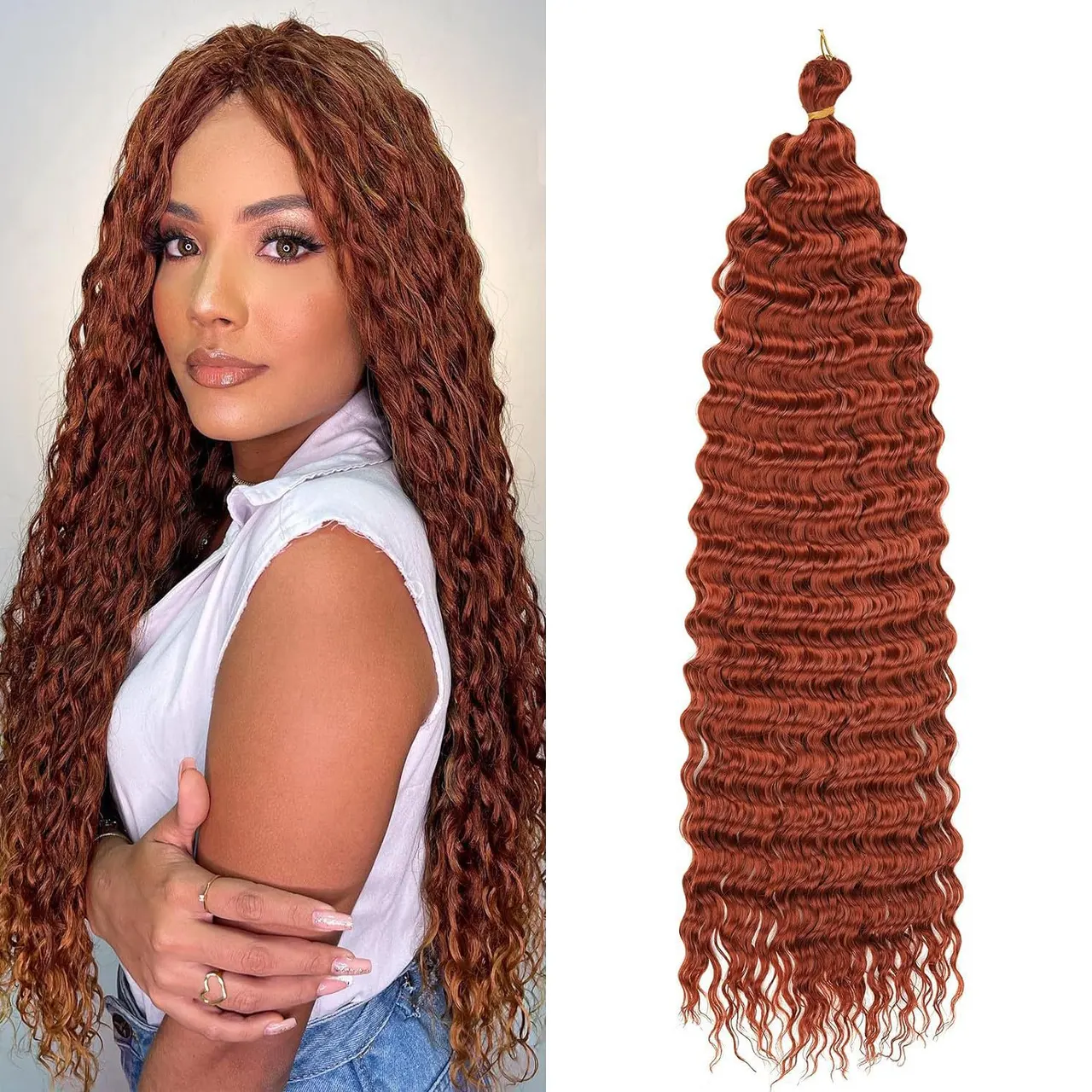 African Chemical Fiber Crochet Long Curly Wig - Color350 - View 1