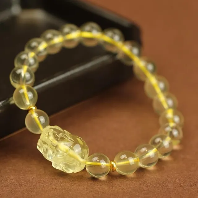 Citrine Pi Xiu Bracelet Yellow Pi Xiu Bracelet - Shop at LoveMi