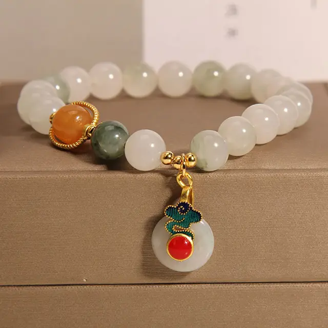 Ice Jade Crystal Bracelet Female Special interest Design Mild Luxury Retro Ice Jade - Shop at LoveMi