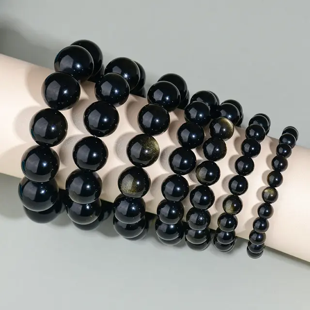 Year Of Birth Obsidian Bracelet Couple Obsidian Bracelet - Shop at LoveMi