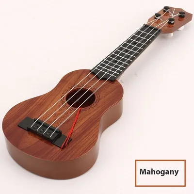 Ukulele Guitar Musical Instrument Toy 440Mm Round Box Peach Wood - Shop at LoveMi