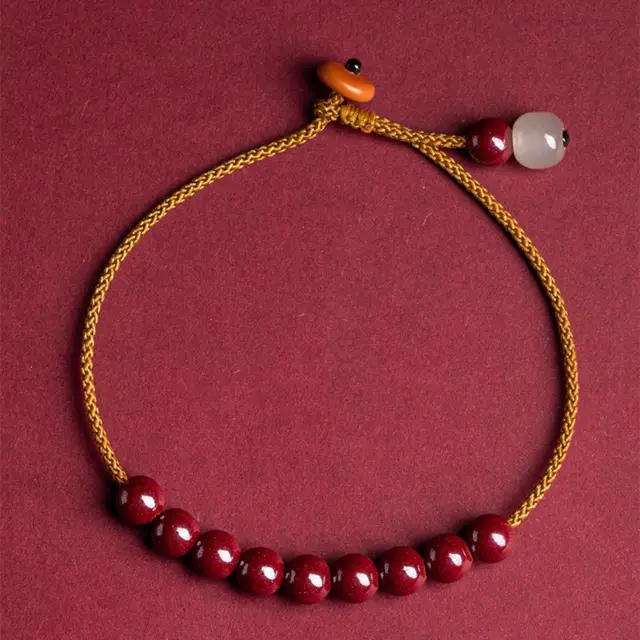 High content Raw Ore Cinnabar Hetian Jade Simple Design Bracelet Such As Figure Models - Shop at LoveMi